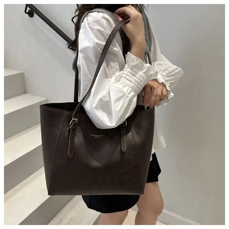 2025 New Export Women's Satchel Shoulder Bag Mommy Bucket Tote Bag High-End Large-Capacity Bags — feature 12