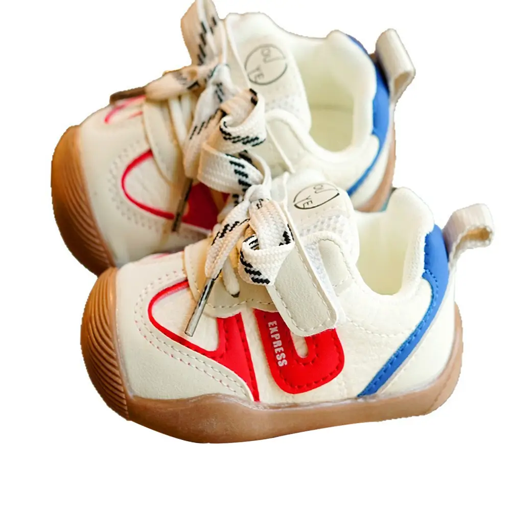 Toddler Shoes Spring & Fall New Beginner Baby Shoes 1-2 Years Old Breathable Baby Shoes Soft Sole Anti-Slip and Anti-Falling