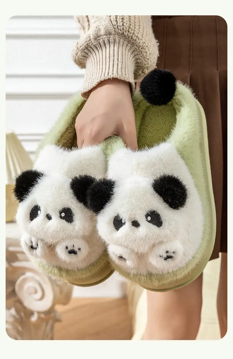 5.0 Ultra-Thick-Soled Panda Cotton Slippers for Women, Autumn and Winter 2026 New Style, Outdoor Plush Warm Cute Cotton Slippers for Women — feature 12