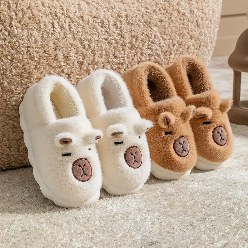 Home Furnishing Stuffed Warm Bag and Cotton Slippers for Women Autumn and Winter Cute Cartoon Winter Cotton Slippers and Cotton Shoes for Women - Image 5