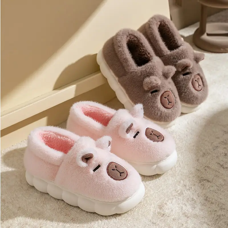 Home Furnishing Stuffed Warm Bag and Cotton Slippers for Women Autumn and Winter Cute Cartoon Winter Cotton Slippers and Cotton Shoes for Women - Image 6