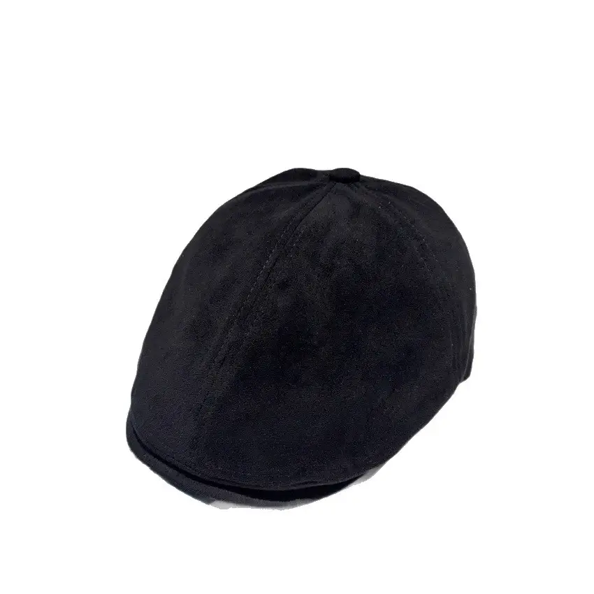 Women's Brown Retro Cap Adjustable Duckbill Beret Hat - Image 10