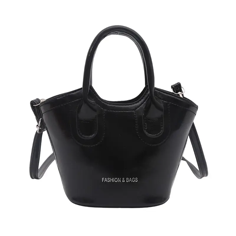 Trendy Grey Leather Bucket Bag 2025 - Image 10