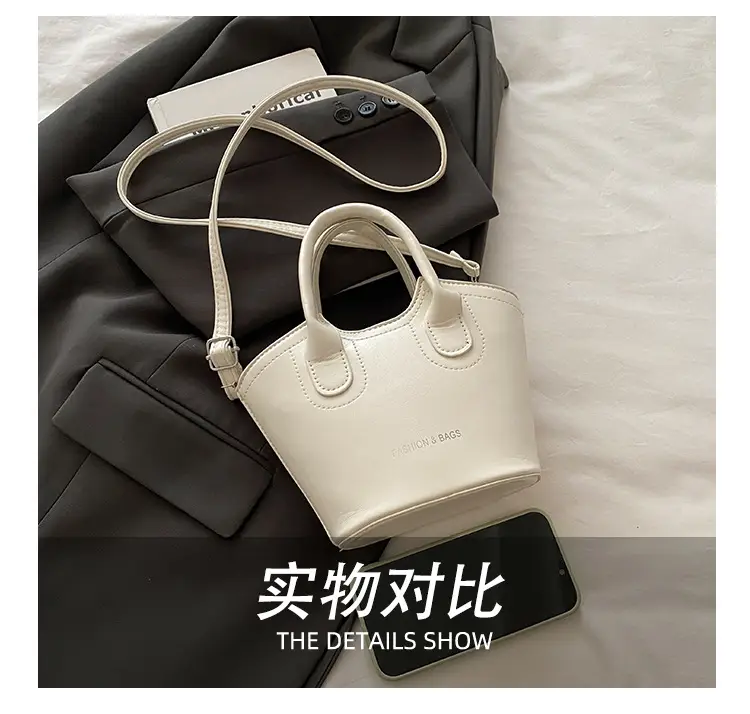Trendy Grey Leather Bucket Bag 2025 — feature 10