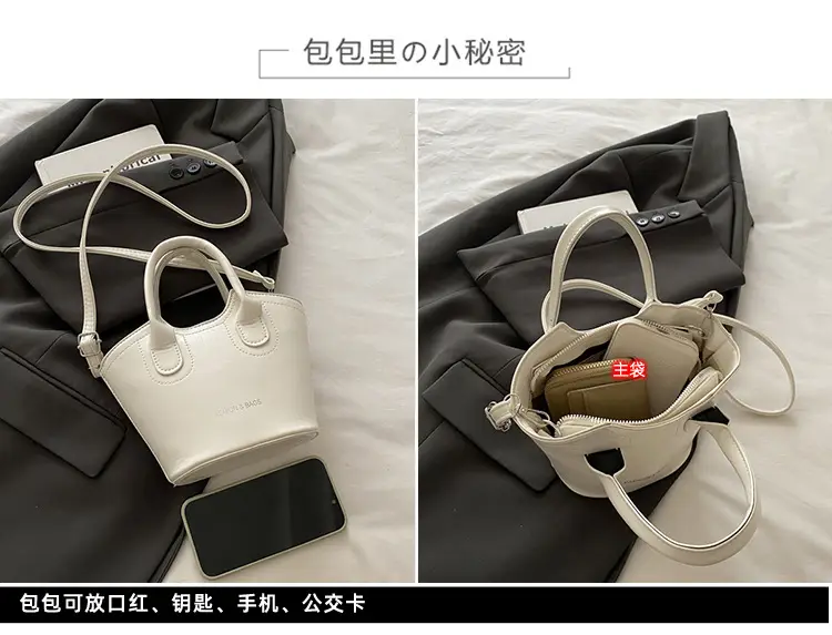 Trendy Grey Leather Bucket Bag 2025 — feature 11