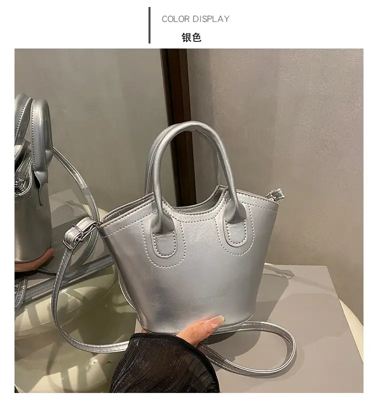 Trendy Grey Leather Bucket Bag 2025 — feature 17