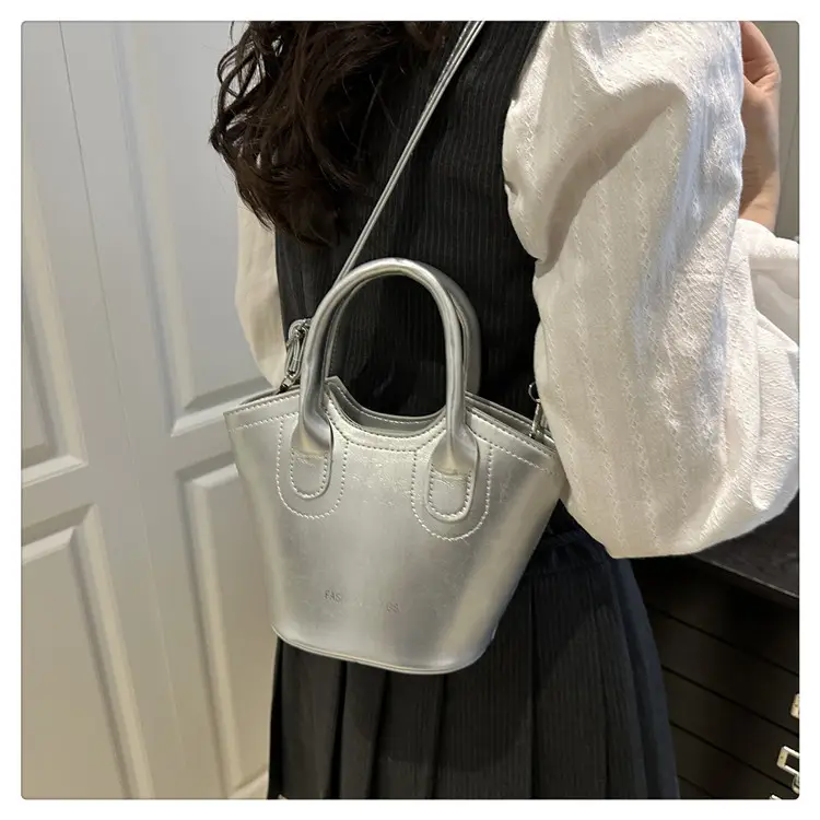 Trendy Grey Leather Bucket Bag 2025 — feature 20