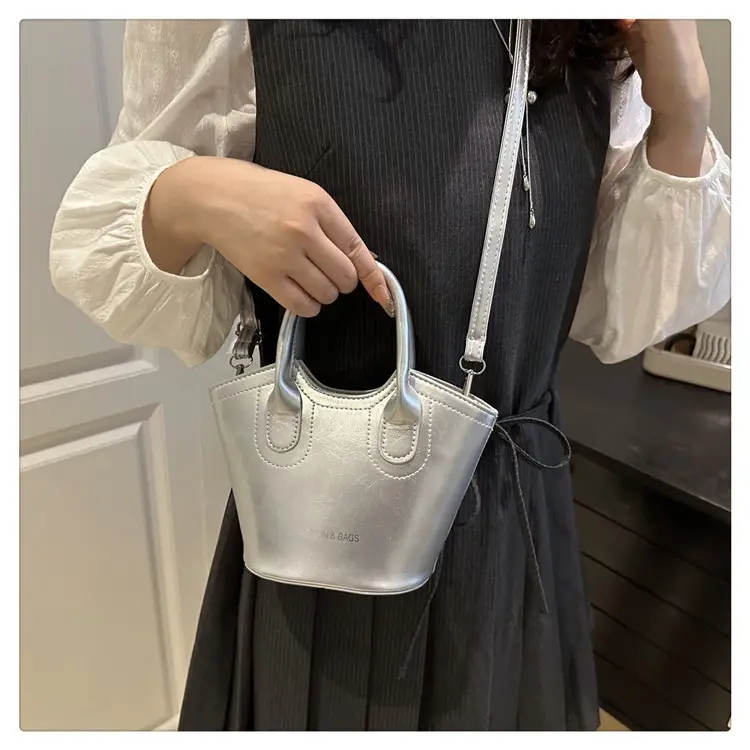 Trendy Grey Leather Bucket Bag 2025 — feature 22