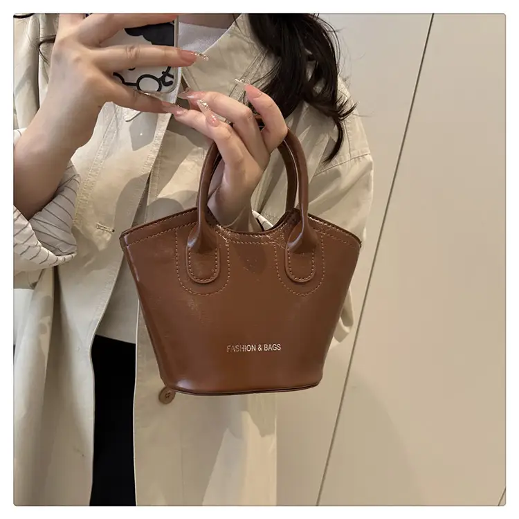 Trendy Grey Leather Bucket Bag 2025 — feature 29