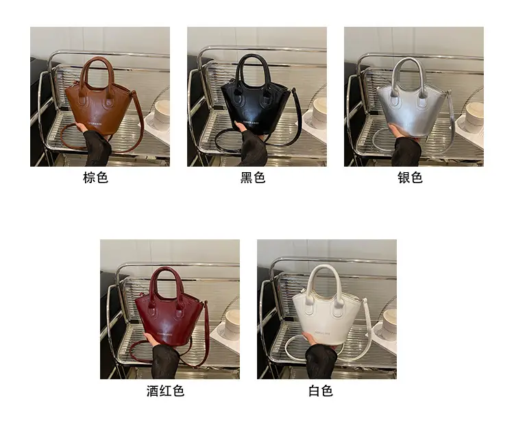 Trendy Grey Leather Bucket Bag 2025 — feature 4