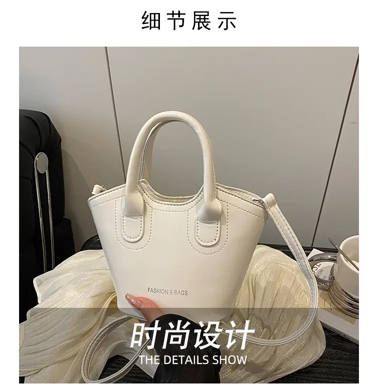 Trendy Grey Leather Bucket Bag 2025 — feature 5