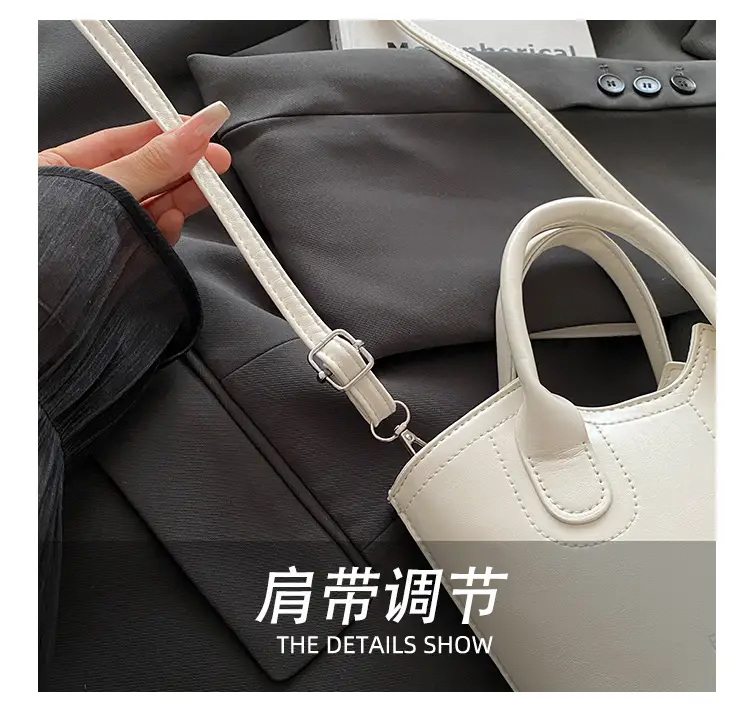 Trendy Grey Leather Bucket Bag 2025 — feature 6