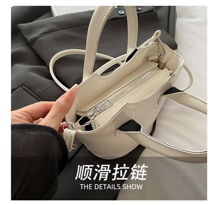 Trendy Grey Leather Bucket Bag 2025 — feature 7