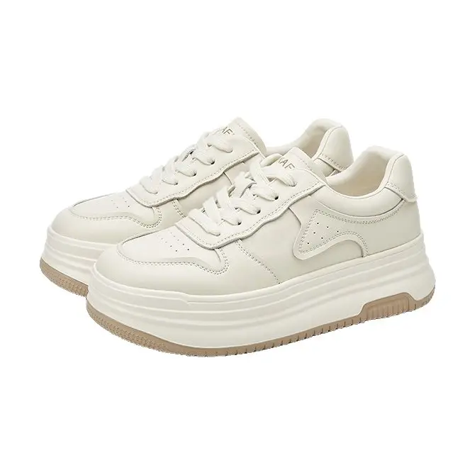 Women White Casual Sneakers with Red Laces - Image 7