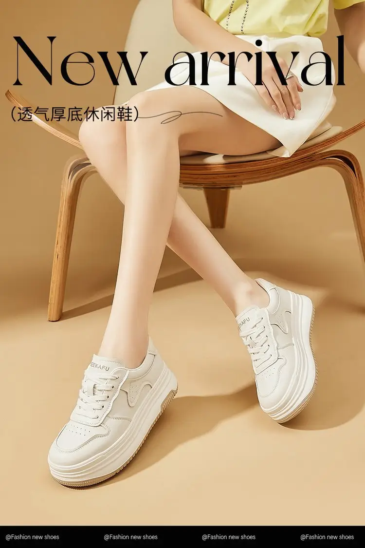 Women White Casual Sneakers with Red Laces — feature 5