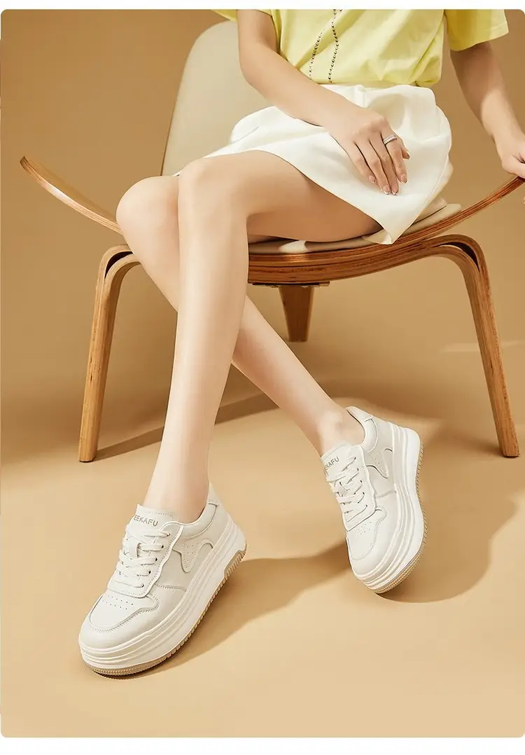 Women White Casual Sneakers with Red Laces — feature 6