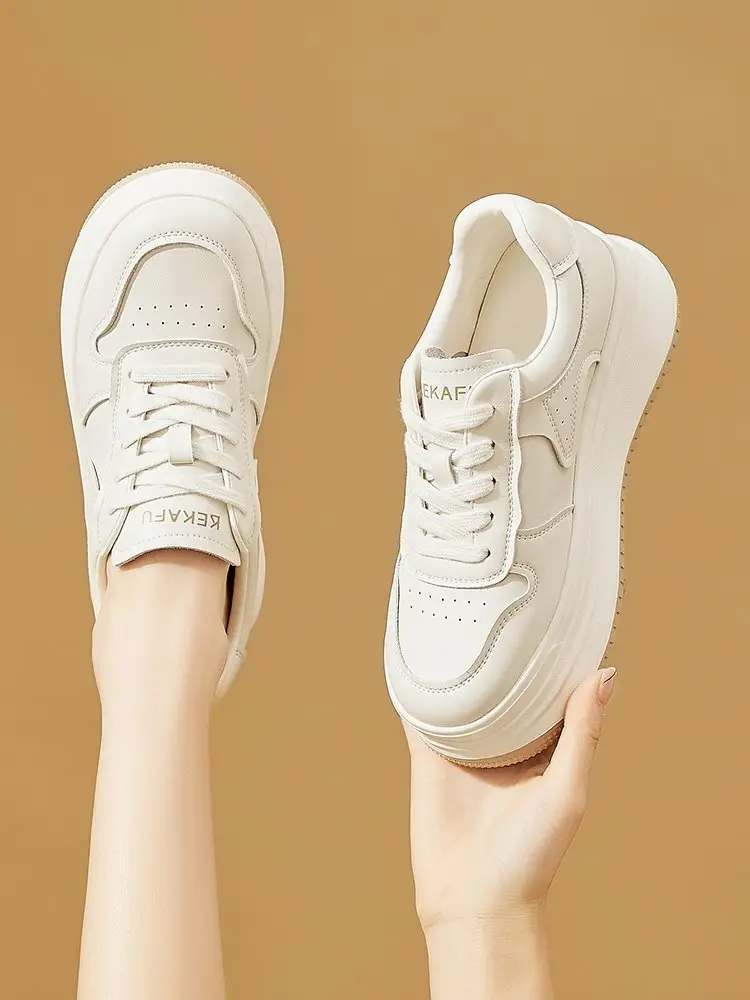 Women White Casual Sneakers with Red Laces — feature 8