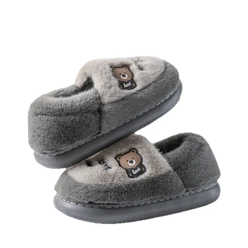 Winter Cotton Slippers for Men and Women, Indoor Warm Shoes, Non-Slip Plush, Cute and Lightweight, Home Slippers That Feel Like Stepping on Shit, Home Cotton Slippers - Image 11