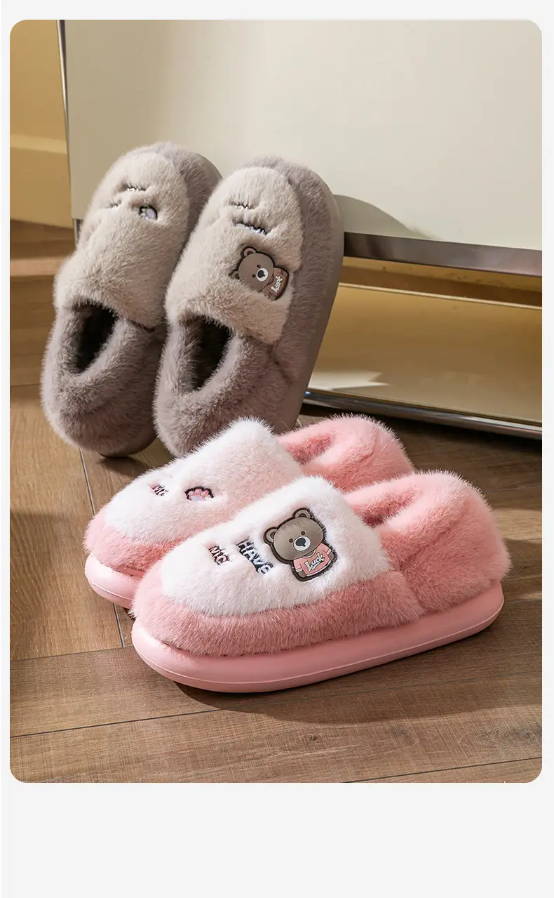 Winter Cotton Slippers for Men and Women, Indoor Warm Shoes, Non-Slip Plush, Cute and Lightweight, Home Slippers That Feel Like Stepping on Shit, Home Cotton Slippers — feature 18