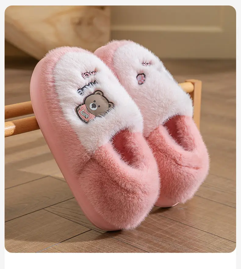 Winter Cotton Slippers for Men and Women, Indoor Warm Shoes, Non-Slip Plush, Cute and Lightweight, Home Slippers That Feel Like Stepping on Shit, Home Cotton Slippers — feature 2