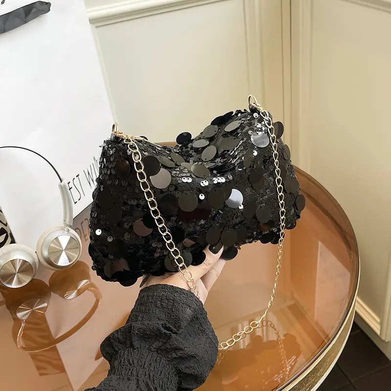 Sequin Chain Shoulder Crossbody Bag for Women 2025 - Image 5