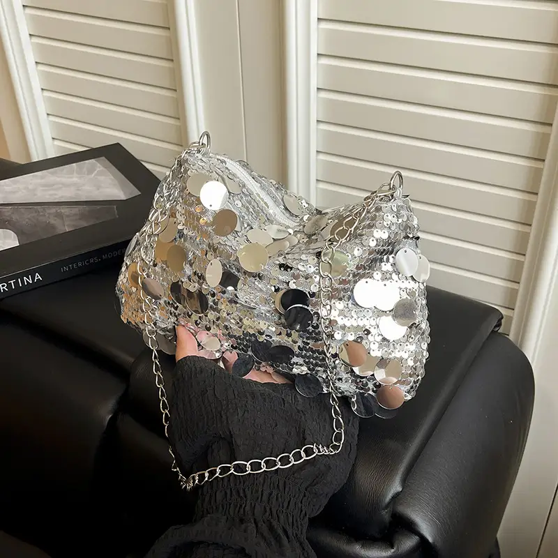 Sequin Chain Shoulder Crossbody Bag for Women 2025 - Image 6