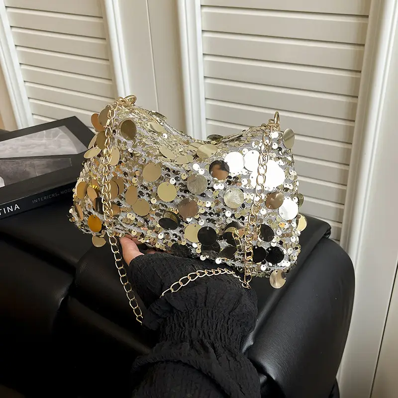 Sequin Chain Shoulder Crossbody Bag for Women 2025 - Image 7