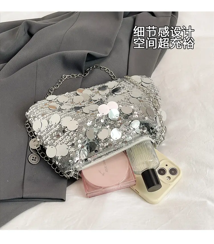 Sequin Chain Shoulder Crossbody Bag for Women 2025 — feature 5
