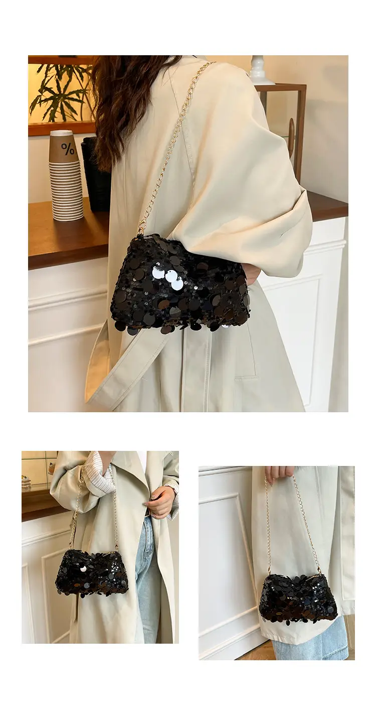 Sequin Chain Shoulder Crossbody Bag for Women 2025 — feature 8