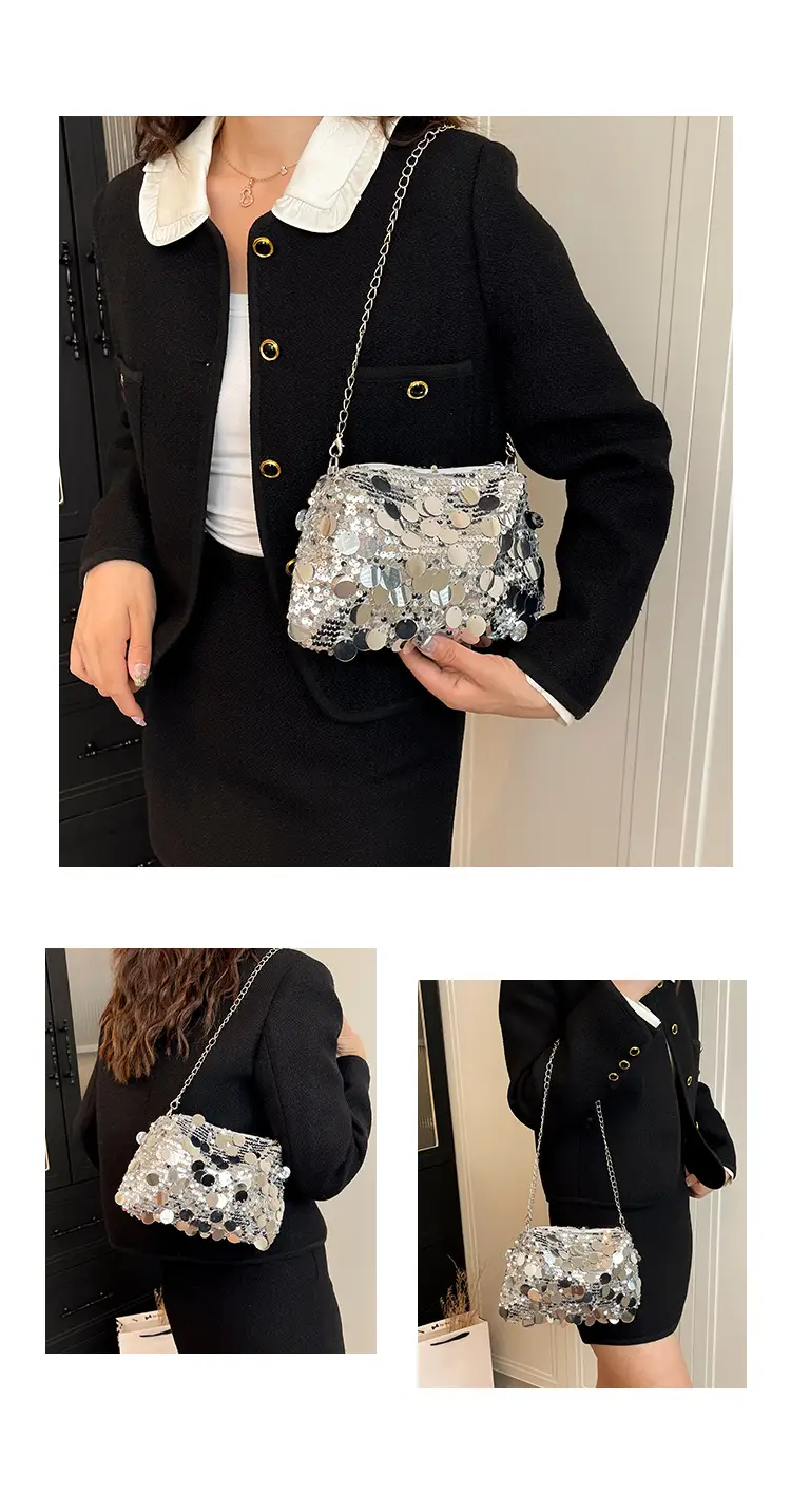 Sequin Chain Shoulder Crossbody Bag for Women 2025 — feature 9