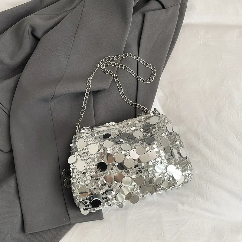 Sequin Chain Shoulder Crossbody Bag for Women 2025 - Image 2