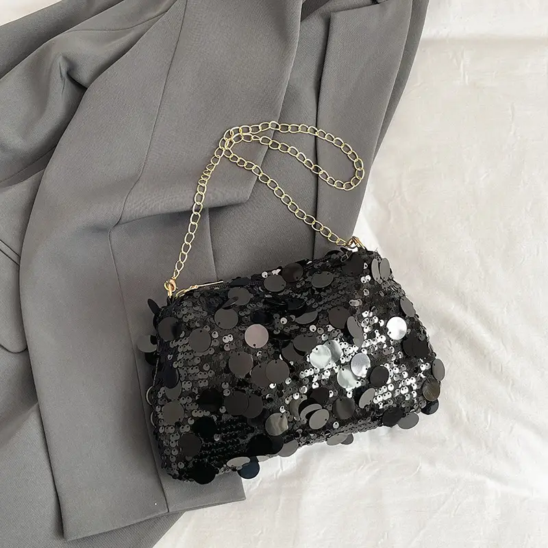 Sequin Chain Shoulder Crossbody Bag for Women 2025 - Image 3