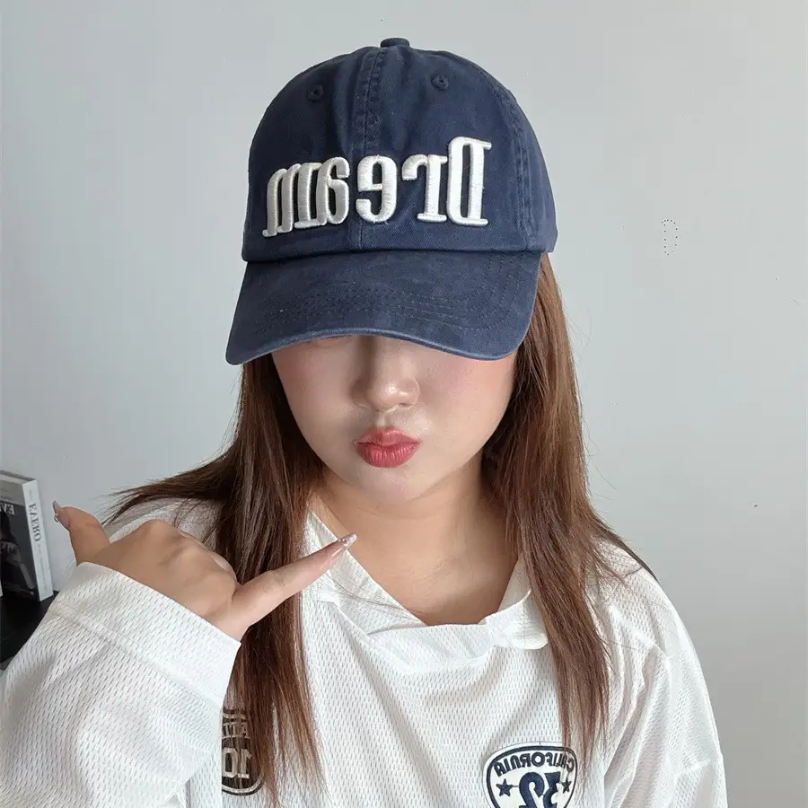 Women Korean Letter Embroidered Baseball Cap - Image 8