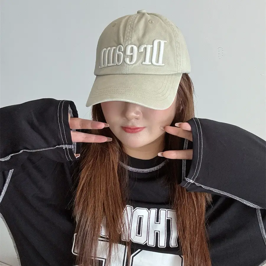 Women Korean Letter Embroidered Baseball Cap - Image 9