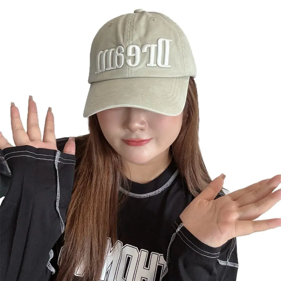 Women Korean Letter Embroidered Baseball Cap - Image 10