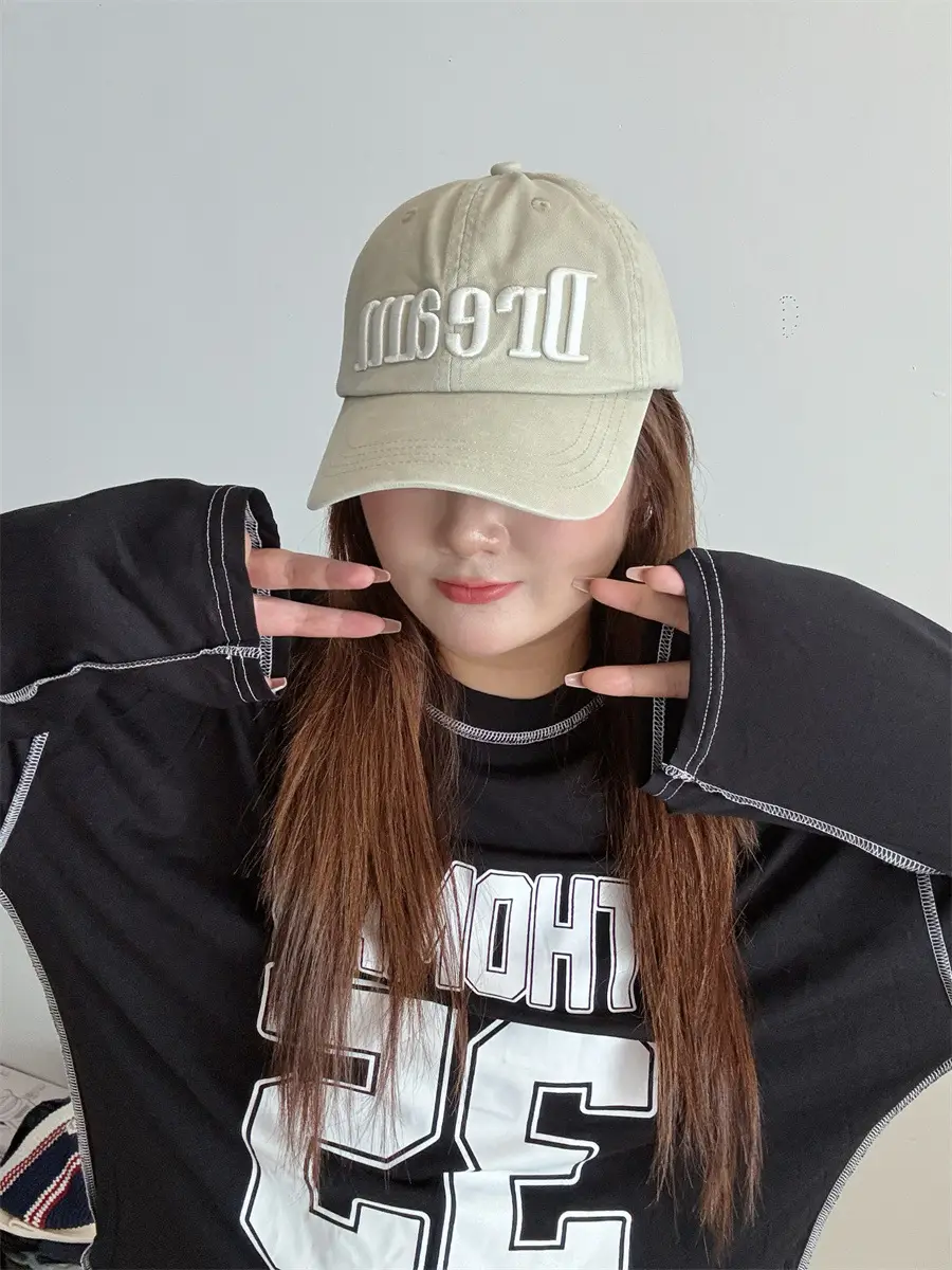 Women Korean Letter Embroidered Baseball Cap — feature 6