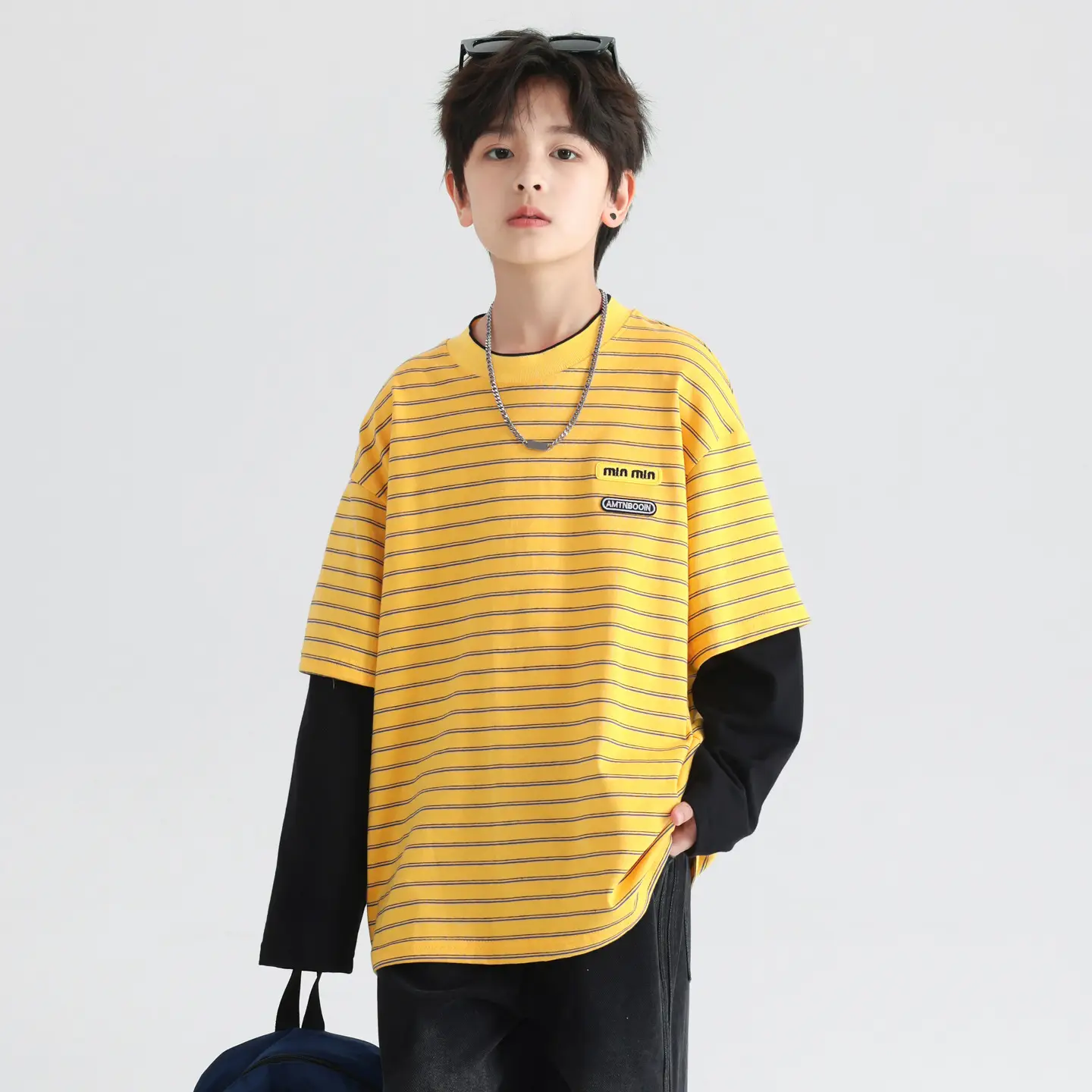 Boys Striped Long Sleeve T-Shirt 2025 New - Image 6