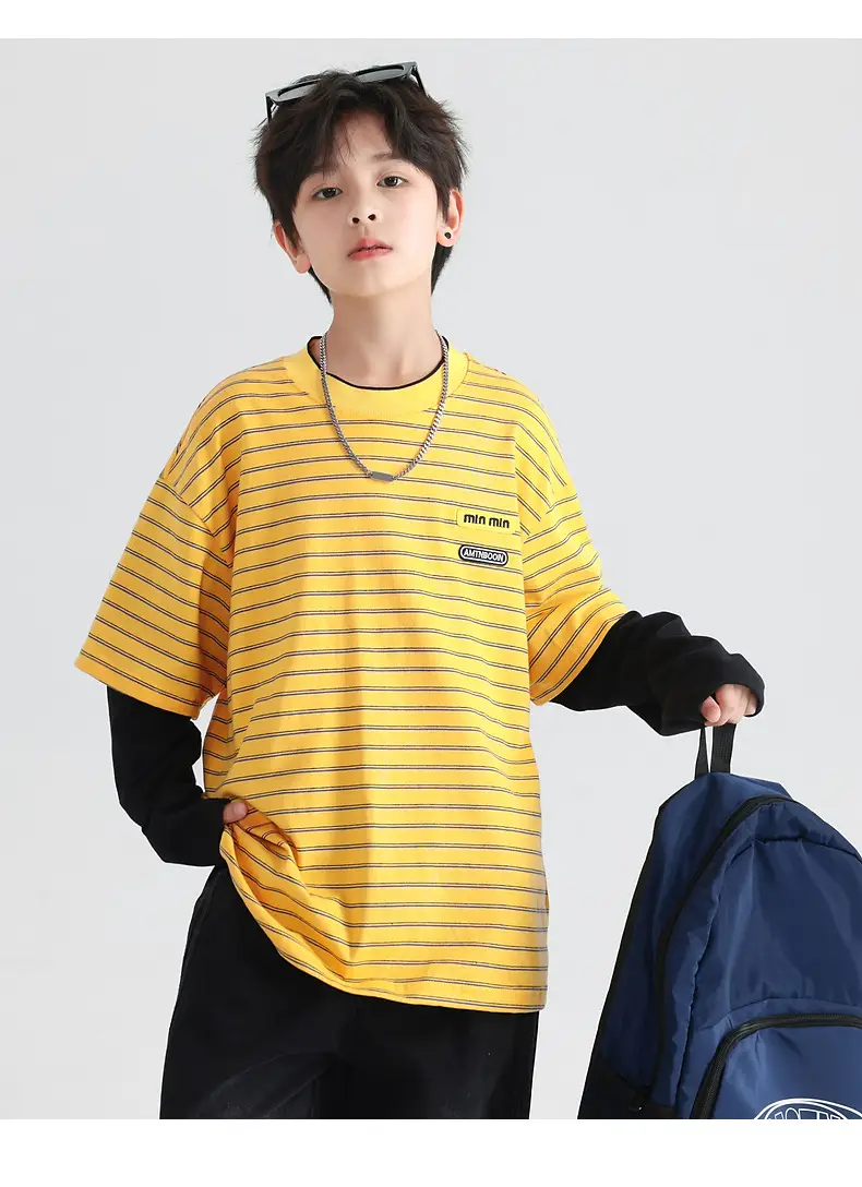 Boys Striped Long Sleeve T-Shirt 2025 New — feature 16
