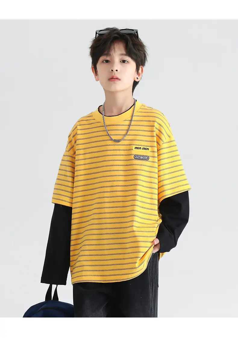 Boys Striped Long Sleeve T-Shirt 2025 New — feature 18