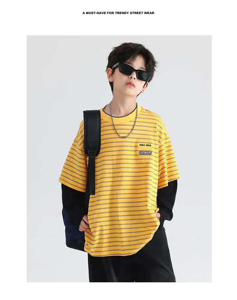 Boys Striped Long Sleeve T-Shirt 2025 New — feature 2