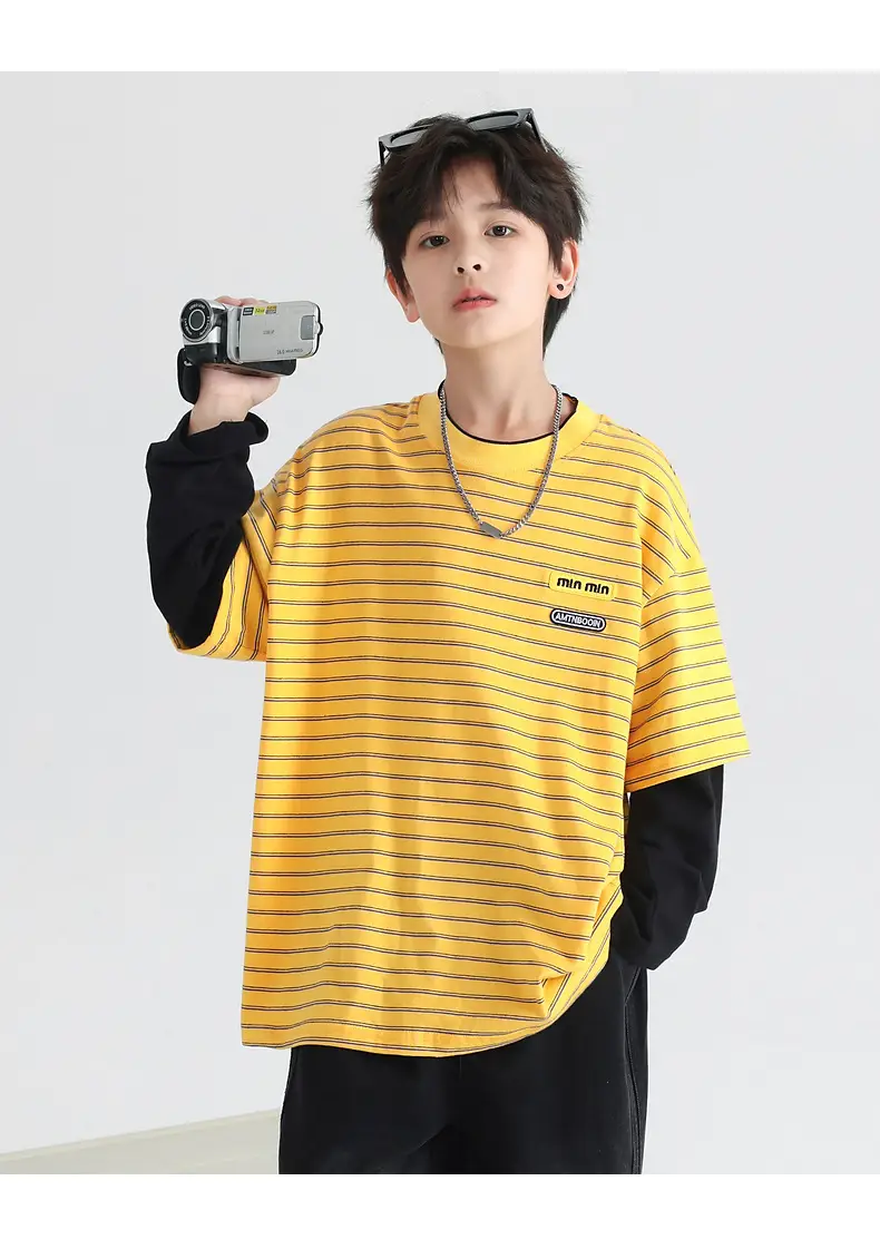 Boys Striped Long Sleeve T-Shirt 2025 New — feature 20