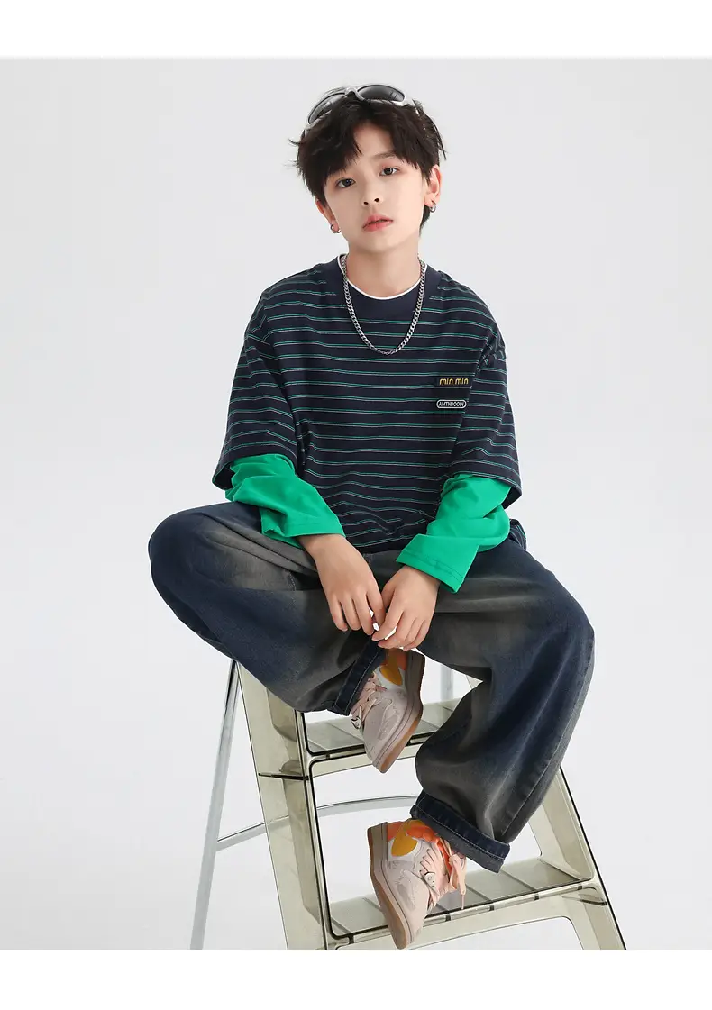 Boys Striped Long Sleeve T-Shirt 2025 New — feature 26