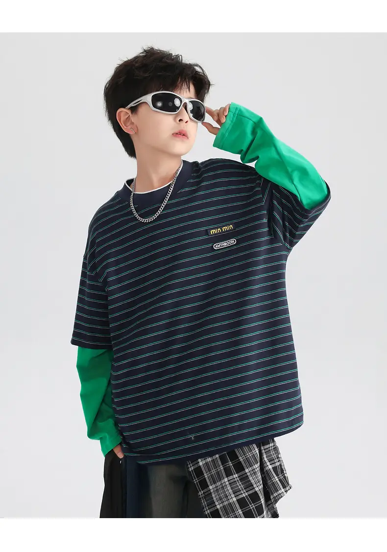 Boys Striped Long Sleeve T-Shirt 2025 New — feature 27