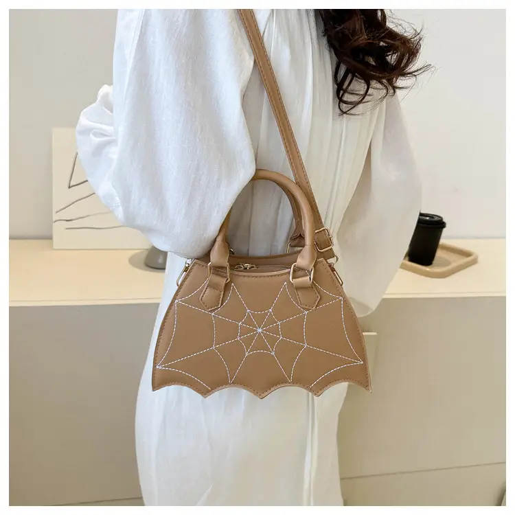 Women's Spiderweb Design Shoulder Bag White — feature 14