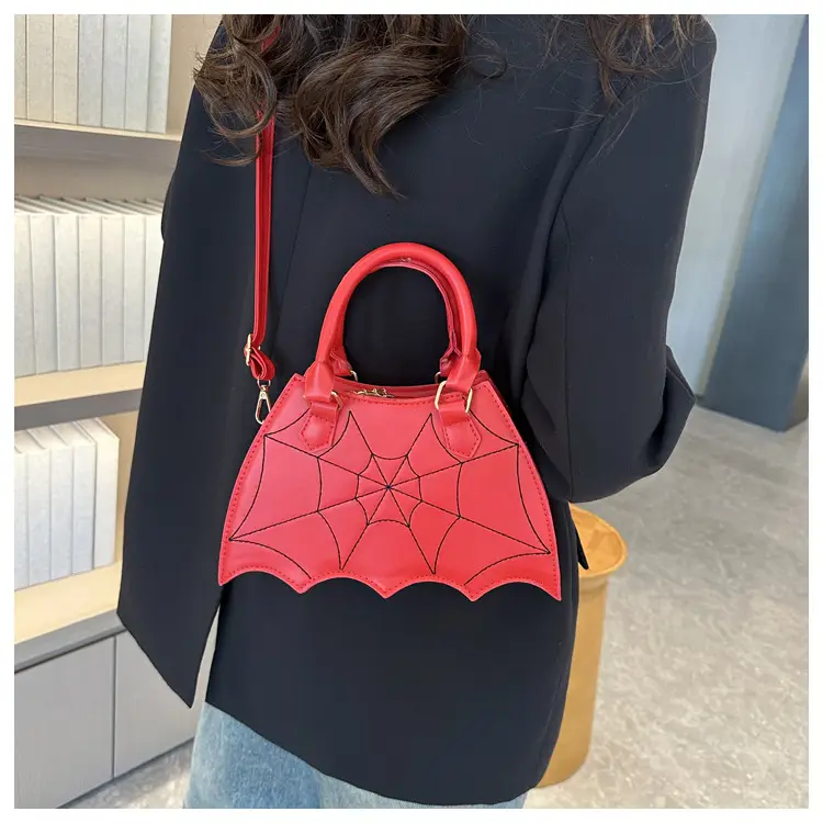 Women's Spiderweb Design Shoulder Bag White — feature 22