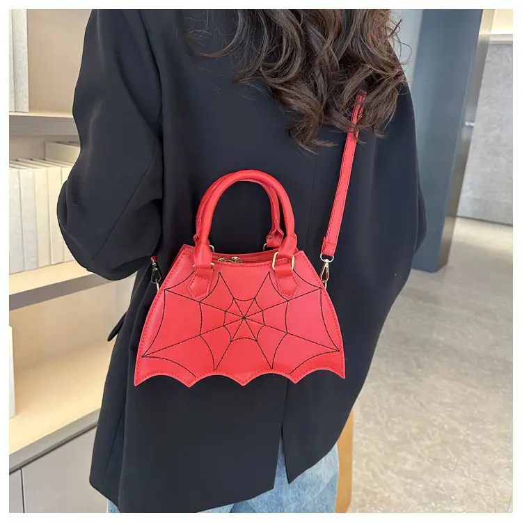 Women's Spiderweb Design Shoulder Bag White — feature 23