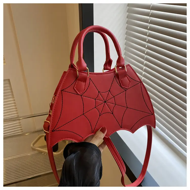 Women's Spiderweb Design Shoulder Bag White — feature 27