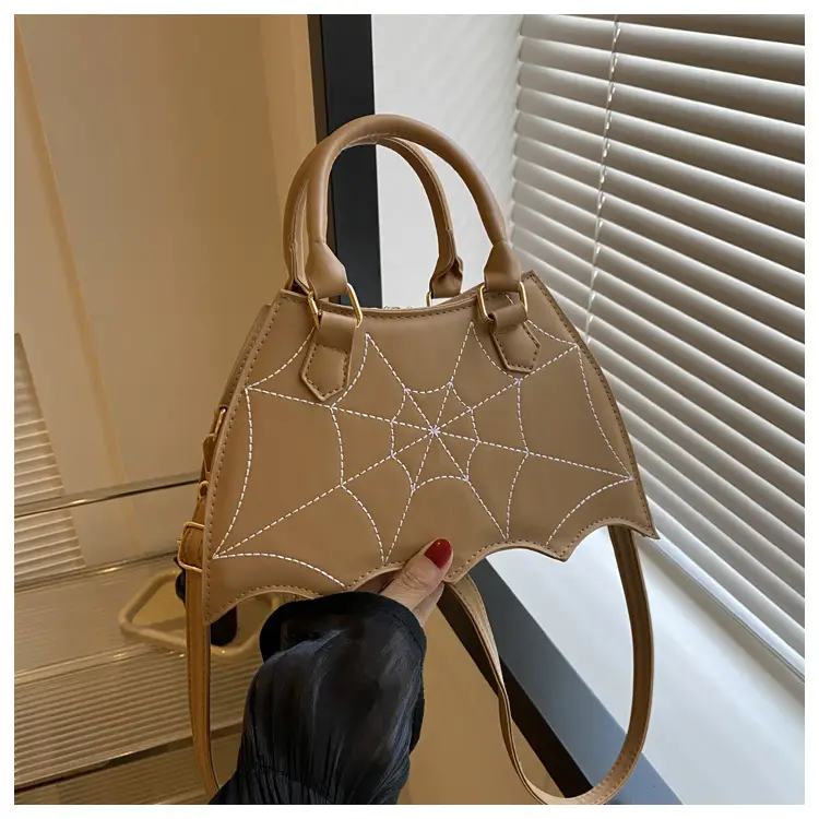 Women's Spiderweb Design Shoulder Bag White — feature 28