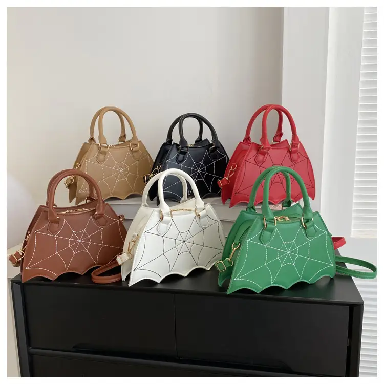 Women's Spiderweb Design Shoulder Bag White — feature 31