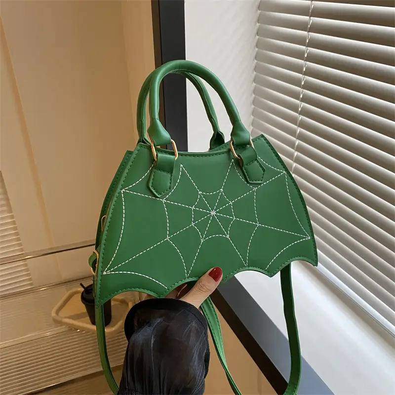 Women's Spiderweb Design Shoulder Bag White - Image 3